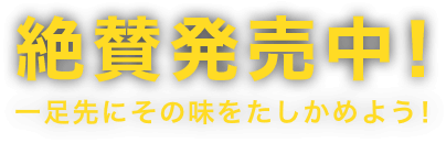 絶賛発売中！一足先にその味をたしかめよう！